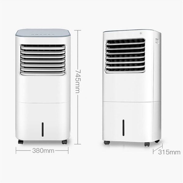 Portable Air Conditioner Fan Air Cooler, Portable Air Conditioner Evaporative Misting With Remote Control Humidifier Fan And Bladeless Noiseless Fan, For Office, Dorm, Room(Free Ice Tray) - Image 8