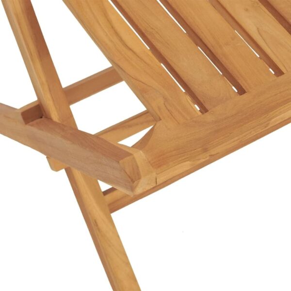Homgoday 5 Piece Solid Teak Wood Garden Dining Set Outdoor Garden Table Chairs, Table with Outdoor Chairs, Outdoor Tables and Chairs - Image 7