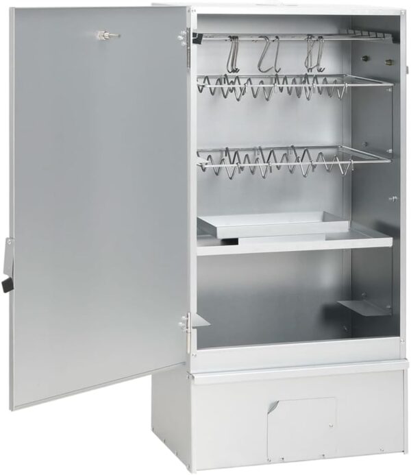 Furniture select-BBQ Oven Smoker with Table Galvanised Steel - Image 4