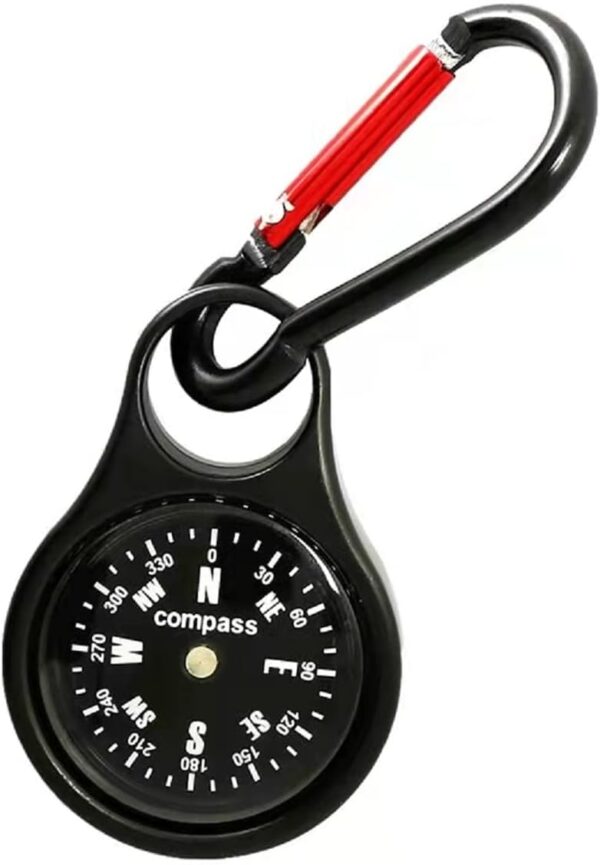 Eidyer Compass with Keychain, Carabiner Compass, Pocket Compass, Orientation Compass, Travel Accessory for Outdoor Camping, Sport Hiking, Navigation, Outdoor Use - Image 2