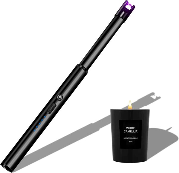 Navpeak Candle Lighter Long Neck Windproof Electric Arc Lighter for Gas Stove Fireplace BBQ Kitchen Grills(Black) - Image 2