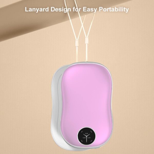 Hand Warmers Rechargeable, 2 in1 Portable Magnetic Reusable Hand Warmers, 5000mAh * 2Packs, USB Pocket Warmer/Power Bank, Great Gift for Women Men（Rose Gold） - Image 7