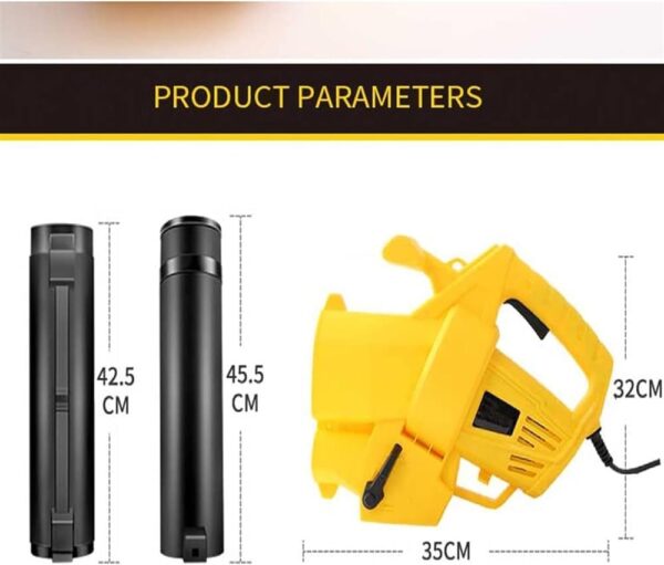 Electric Leaf Blower Vacuum Shredder with Large 35L Bag - 3000W 3-in-1 Variable Speed Electric Blower for Yard Clean-Up and Mulching - Image 6
