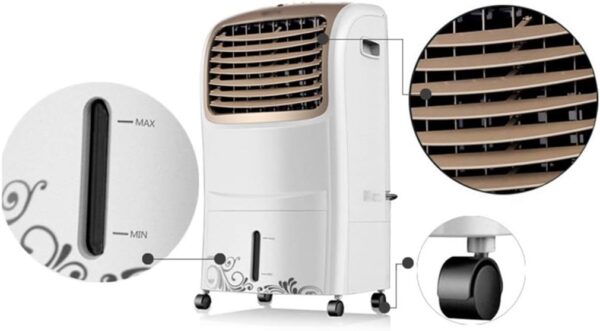 Portable Air Conditioner Fan Air Cooler, With Remote Control Air Conditioner Evaporative Small Misting Humidifier Fan And Bladeless Noiseless Fan For Office,Dorm,Room(Free Ice Tray) - Image 6