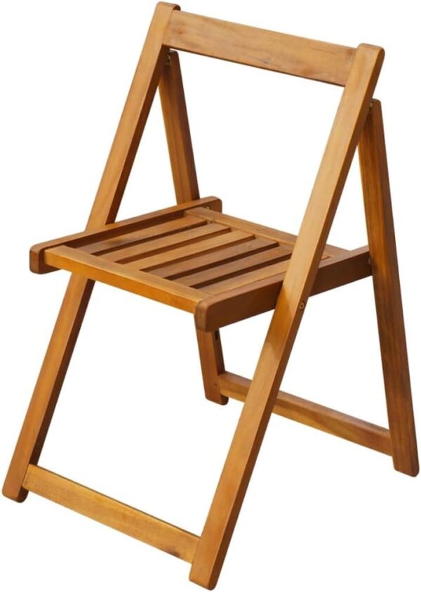 Tidyard 5 Piece Outdoor Folding Dining Set Chairs Stand and Table for Garden Patio Campsite Solid Acacia Wood - Image 8