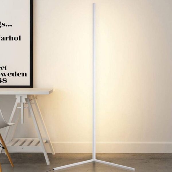 PenKee LED Floor Light, 20W Dimmable Floor Lamp with Remote Control, Standing Lamp Metal Tall Modern Wall Corner Floor Lights for Living Room, Bedroom, Kids Room Lighting,Black - Image 4