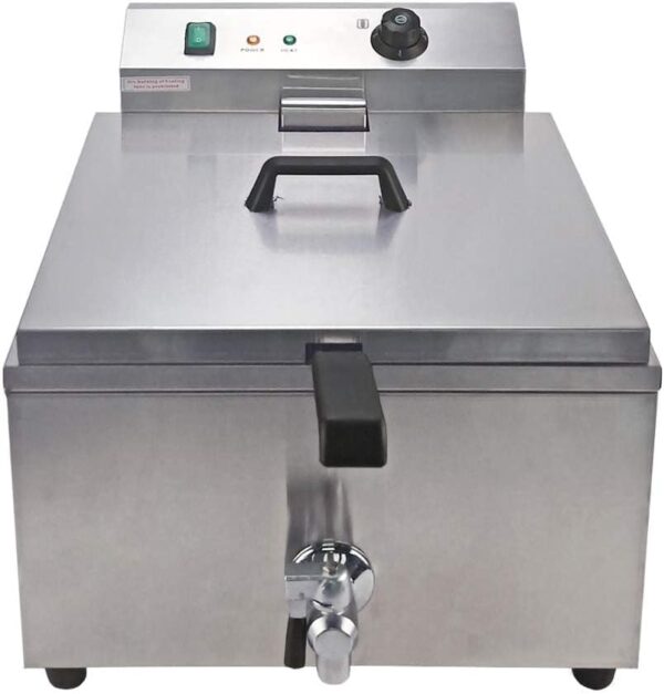 TAIMIKO 30L Electric Deep Fryer Fat Chip Fry Single Tank Commercial Stainless Steel Chip Fryer Countertop 3000W Oil Easy Clean French fries,50~200 ° C - Image 6