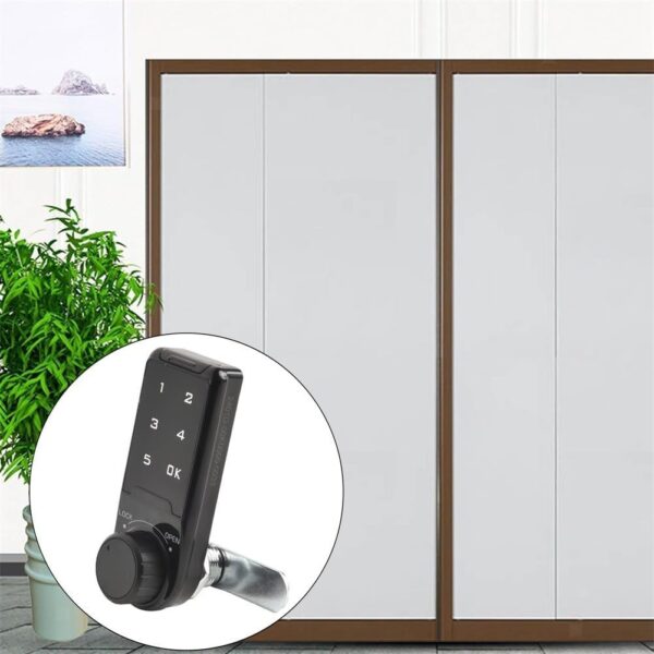 Augustknowu Deadbolt Smart Lock, Electronic Keyless Entry Cabinet Door Lock, Refrigerator Sliding Password - Image 4