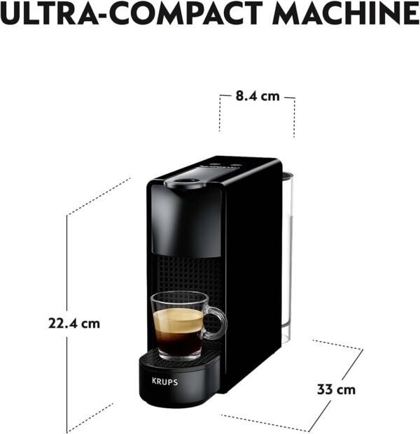 Nespresso Essenza XN110840 Mini Coffee Machine by Krups, Piano Black - Image 4