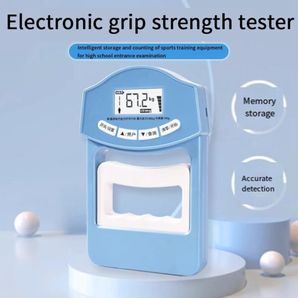 Yopeissn Digital Hand Dynamometer Grips Strength Trainer Blue Plastic For Sport Home School - Image 7
