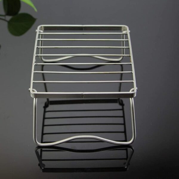 XWBLDBDFC Camping BBQ Portable Mini Stainless Steel BBQ Folding Grill Compact Grill BBQ for Picnics Hiking Backyards Survival-17 * 15.5cm - Image 5