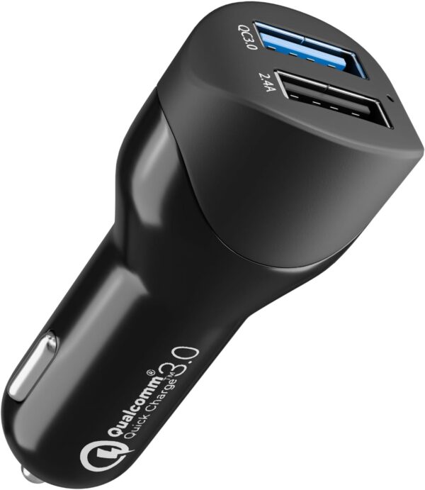 pluX Car Charger Adapter USB C 54W 12V USB Socket [USBA 36W+USBA 28W]with 60W 3.3ft USB C Cable PD3.0 Car Phone Charger Fast Charge Cigarette Lighter USB Charger for iPhone 16 Pro Max Plus 15 Samsung - Image 3