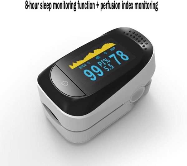 WHOJS Fingertip Pulse Oximeter Multifunctional monitor OLED dual color display Pulse sensor Adults and children Sleep monitoring Oxygen - Image 4