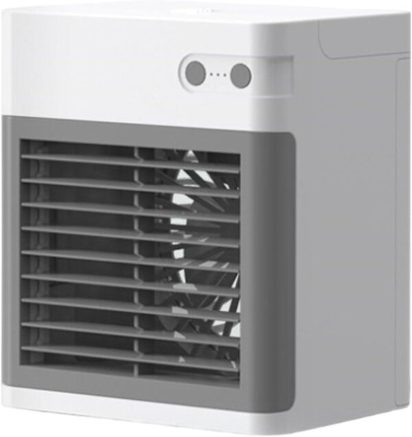 Rechargeable Evaporative Air Cooler - Portable Air Conditioner Fan, Wireless Air Cooling Fan, Colour LED Light with 3 Wind Speeds, 900 ml Water Tank, Personal AC Unit - Image 2