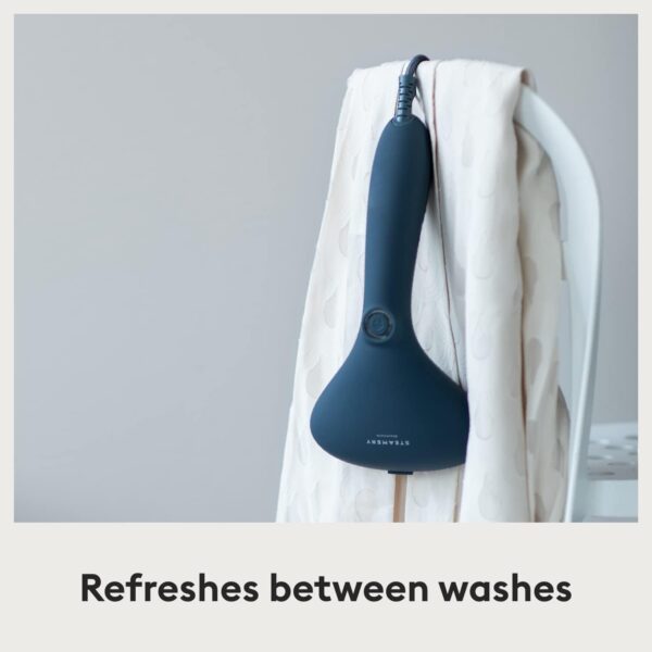 Steamery Handheld Clothes Steamer Cirrus 2, 1500W, UK Plug, Stainless Steel Mouthpiece, 25 Second Fast Heat Up, Garment Wrinkles Remover, Blue - Image 6