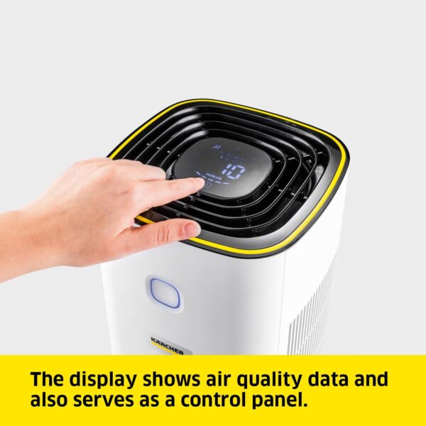 Kärcher Air Purifier AF 20, air flow rate: 220 m³/h, room size: 20 m², filter performance: removes 99.95% of particles up to 0.3 μm such as dust & allergens, automatic function, timer, night mode - Image 6