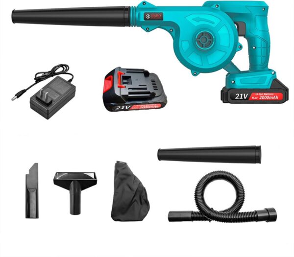 OZBME Leaf Blower and Vacuum/Electric Blower 21 V Lithium 2-In-1 Garden Blowers 18000 Rpm with 21V - Image 3