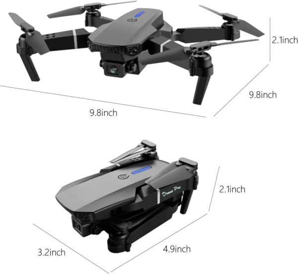 OCCOKO UAV 4k High Definition Dual Camera Aerial Photography Fixed Height E525 Aircraft Remote Control Aircraft Easy to Cool (Grey, One Size) - Image 7