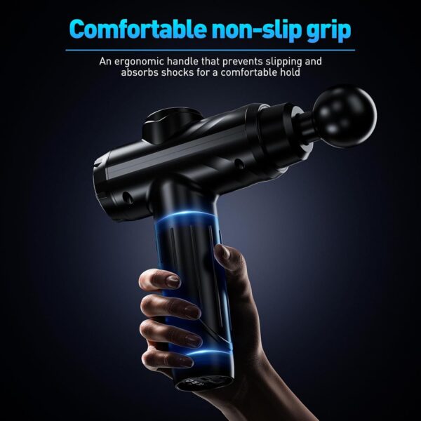 Massage Gun, Deep Tissue Percussion Massager for Pain Relief, Super Quiet Portable Body Relaxation Electric Muscle Massage Gun with 12 Attachment 30 Speed - Image 5