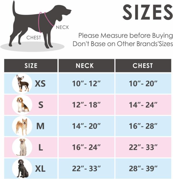 PHOEPET No Pull Dog Harness Medium Reflective Front Clip Vest with Handle,Adjustable 2 Metal Rings 3 Buckles,[Easy to Put on & Take Off](M, Pink) - Image 7