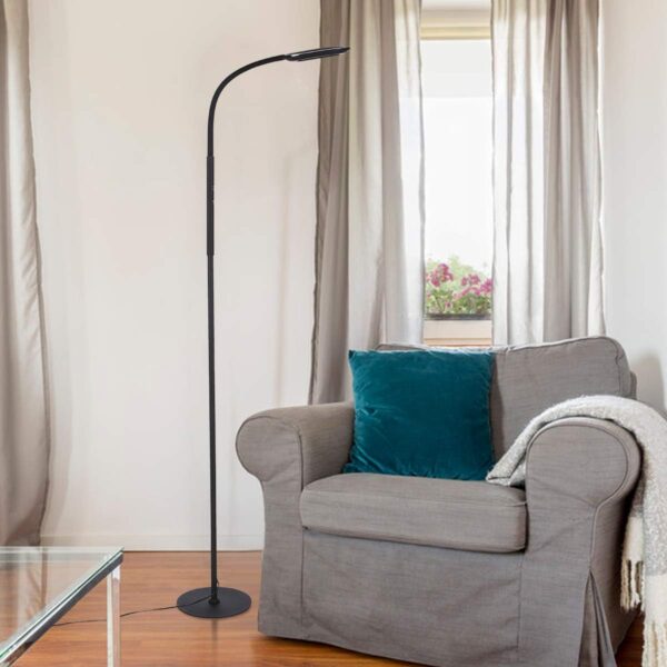 Led Floor Lamp Remote & Touching Control 4 Colour Temperatures with Stepless Dimmable for Bedroom Living Room Office,Iron, Black - Image 7