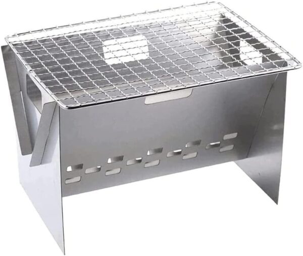 Barbecue Grill Outdoor Charcoal Grill Small Charcoal Grill Stainless Steel Outdoor Folding Portable Barbecue Grill Tools For Camping Picnic BBQ Grill Barbecue Grill - Image 2