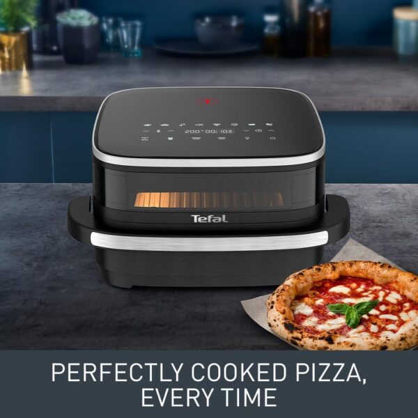 Tefal Easy Fry Pizza, XL Surface, Large Air Fryer, Spacious Basket, Up To 1 Kg of Fries, Compact Design, Extra-Crisp Technology, Viewing Window, Black, FW4018G0 - Image 3