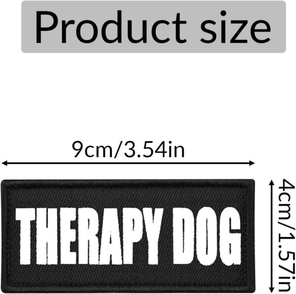 Tabanzhe Service Dog Vest Patches-6PCS Luminous Removable Dog Harness Patches with Hook Tactical Training Dog Reflective Tags Assistance Dog Vest Patches - Image 3
