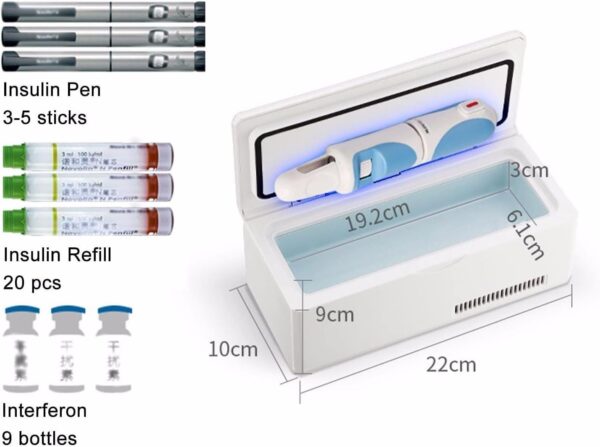 GYJ Portable Insulin Refrigerator, Mini Home Medicine Car Refrigerator With Smart HD LED Digital Display HY - Image 7