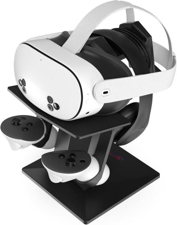 Digicharge VR Headset Stand for Meta Quest 3S / Quest 3 Oculus Quest 2 VR Mount Display Storage for Headset and Touch Controllers - Image 2