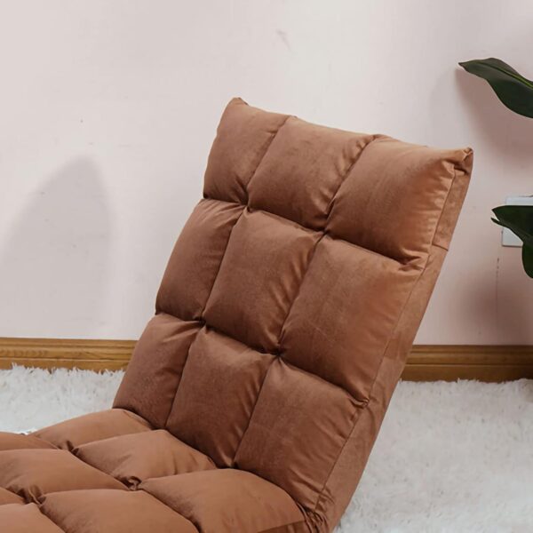 Floor Chair Foldable Adjustable Sofa Bed Beanbag for Gaming Sleeping Relaxing Reading Coffee Color - Image 5