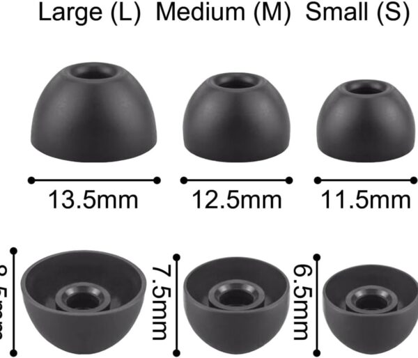 Wiki VALLEY Ear Tips for Beats Studio Buds Earphone, Soft Silicone, Eartips Replacement Set for Beats Fit Pro, 6 Pieces - Image 3
