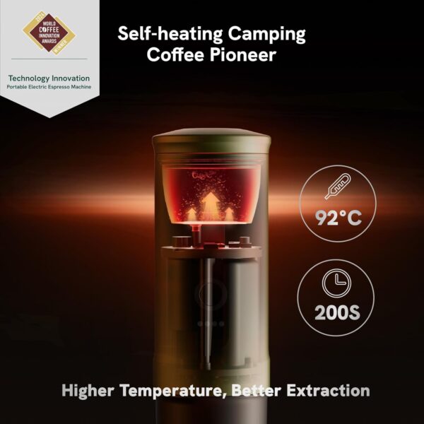 OutIn Nano Portable Electric Espresso Machine, Travel Coffee Maker for Camping, Car Coffee Maker Self-Heating with USB-C, With Ground Coffee & NS Capsule for RV, Hiking, Office - Image 5