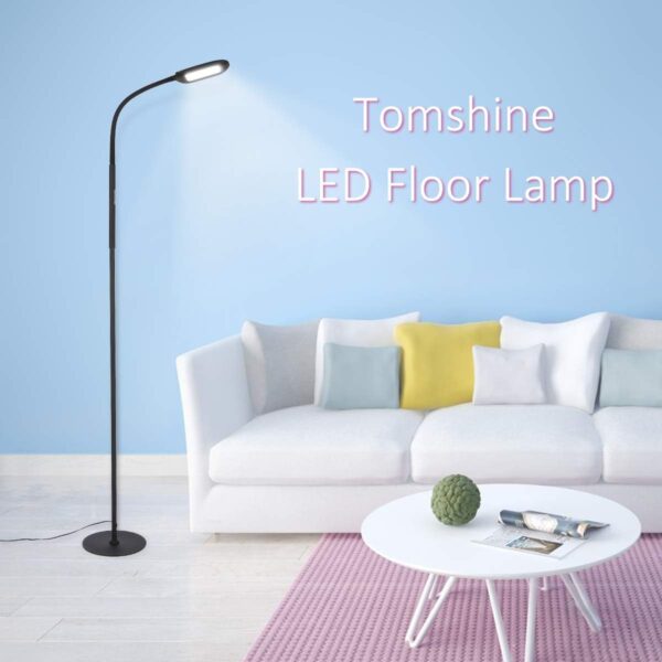 Led Floor Lamp Remote & Touching Control 4 Colour Temperatures with Stepless Dimmable for Bedroom Living Room Office,Iron, Black - Image 6