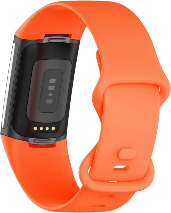 TopPerfekt Straps Compatible with Fitbit Charge 5 Strap, Adjustable Soft Silicone Sport Replacement Watch Band Wristbands Bracelet for Charge 5 Activity Tracker Women Men - Image 3