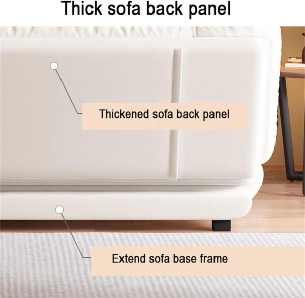 Convertible Futon Sofa Bed for Small Space, Adjustable Sleeper Sofa Tufted Loveseat Couch, Modern Loveseat Sofa Bed for Bedroom, Apartment, Office - Image 5