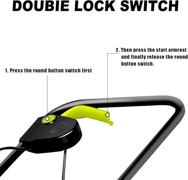 13-Inch Push Lawn Sweeper, Corded Electric Dethatcher, Strong Rubber Wheels & Adjustable Mowing Height, Lightweight Walk-Behind Lawn Mower Clear,forGarden, lawn, football field - Image 5