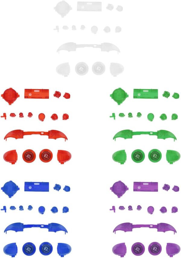 Game Controller Triggers Buttons RT LT RB LB Button Full Button Mod Kits for Xbox ABXY Buttons,Replacement Game Controller Button Kit for XBOX Series X/S(transparent white) - Image 2
