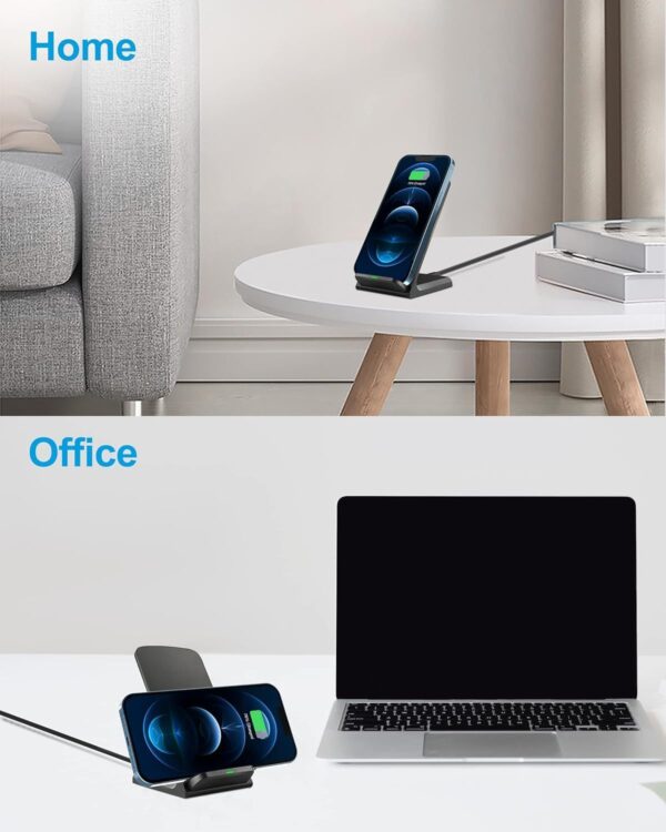 Wireless Charger Station for Google Pixel 9 | 9 Pro | 8 | 8 Pro | Fold | 7 | 7 Pro | 7a | 6 Pro | 5 | 4 XL | 3 XL | Buds Pro, 10w Fast Wireless for iPhone 16 Phone Holder Accessories Charging Stand - Image 3