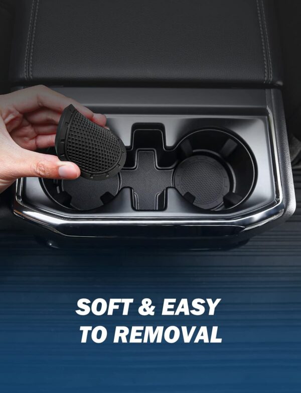 JOYTUTUS Car Cup Holder Coaster, 2.67 inch Universal Car Cup Holder Insert, 2 Pcs Universal Anti-Slip Shockproof Car Coasters for Cup Holders, Car Accessories for Car, SUV, Truck (Black) - Image 5