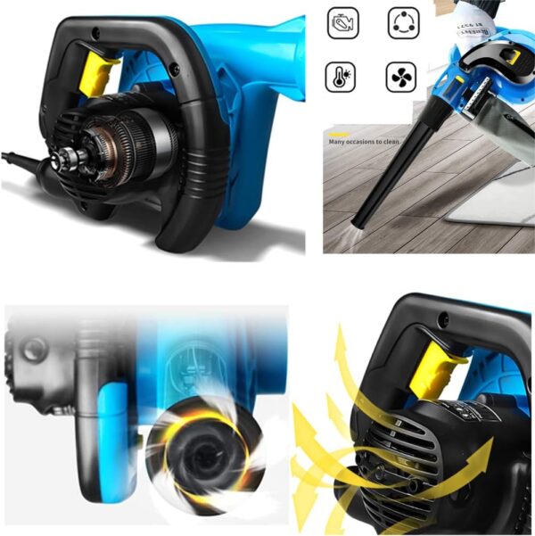 Blowers Blower rechargeable high-power lithium hair dryer,Variable-Speed industrial home 2-in-1 Electric Leaf Blower & Mulcher with Leaf Vacuum Kit, wireless small car barbecue computer dust collect - Image 4