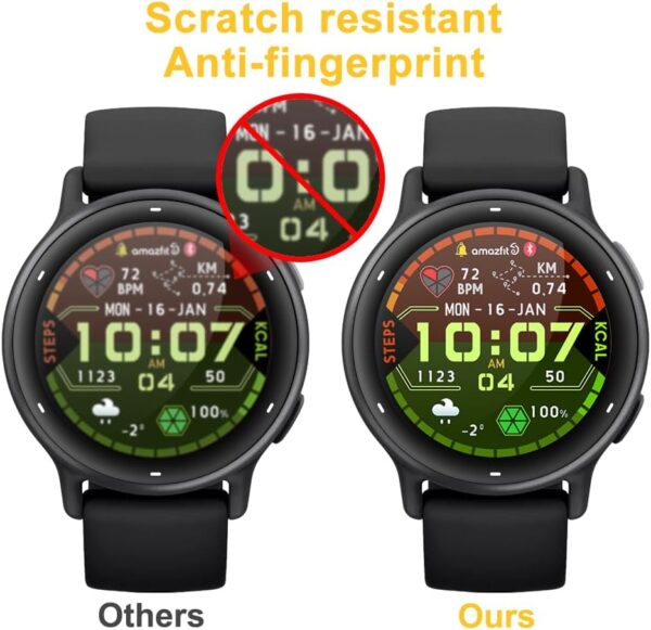 Beukei [3 Pack] Screen Protector for Garmin Vivoactive 5, Tempered Glass[Support Fingerprint Sensor][3D Curved][9H Hardness] Protective Glass Film - Image 7