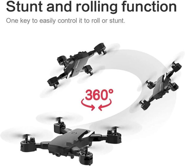 TsoLay 4K Drone, Remote Control Aircraft HD Aerial Four-axis Aircraft with Dual cameras, Foldable 15 Mins Flight Time Allow Gesture Photo, Optical flow positioning fixed point, for Beginners - Image 5