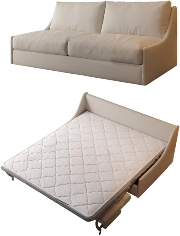 JHKZUDG 2 in 1 Convertible Sleeper Sofa Couch,Pull Out Sofa Bed Couch, 2 in 1 Loveseat Sofa Bed Folding Latex Mattress,for Compact Living Space, Apartment - Image 2