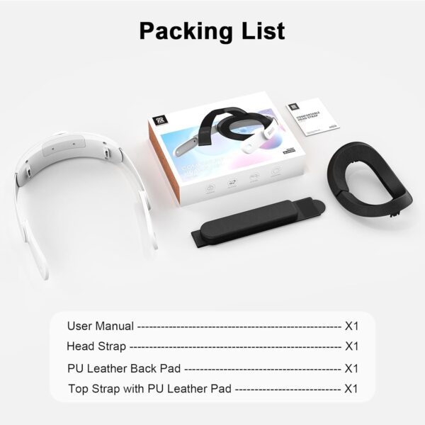 AMVR Head Strap Compatible with Meta Quest 3S/Quest 3 Accessories, 0.45 LB Comfort Elite Strap Replacement Reduces Facial Stress, Adjustable Keeps Headset Stable to Enhance Your VR Experience - Image 10