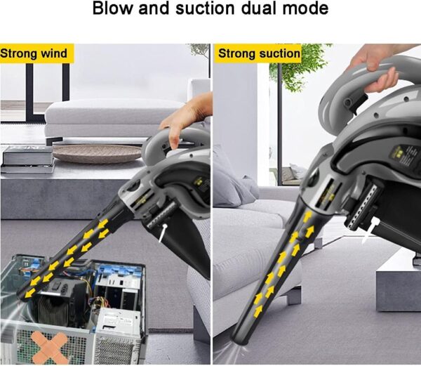 KJZHFOZ Vacuums Electric Leaf Blower Outdoor Vacuum Cleaner High-Power 2500W Industrial Outdoor Dust Collector,Small Computer Blower - Image 5