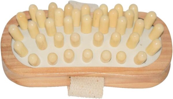 Playlearn 8pcs Birch Wood Therapy Massage Tools Set for Body Stress Relief-Wooden Massage Tool Set Rollers Shapes Brushing Presented in Willow Basket for Back Neck Shoulder Arms Legss - Image 6