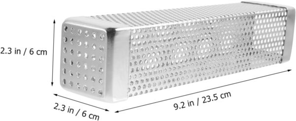 CAXUSD Stainless Steel BBQ Smoker Box 10 Inch Barbecue Grill Box for Gas/Charcoal/Electric Grill Outdoor Smoker Box Holes for Wood Chips - Image 6