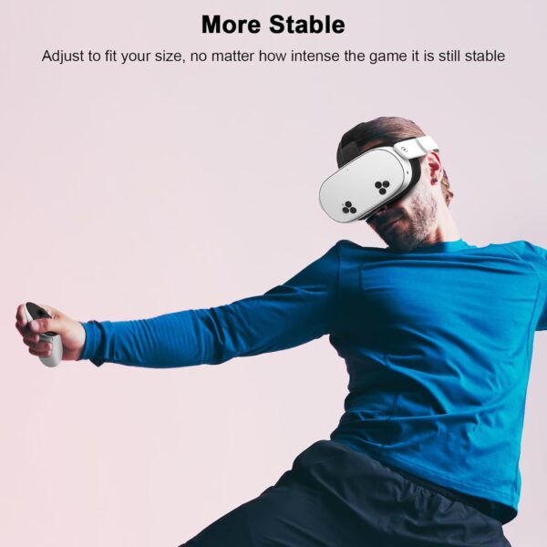 AMVR Head Strap Compatible with Meta Quest 3S/Quest 3 Accessories, 0.45 LB Comfort Elite Strap Replacement Reduces Facial Stress, Adjustable Keeps Headset Stable to Enhance Your VR Experience - Image 3
