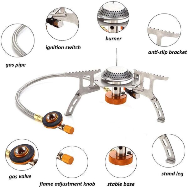 Gocheer Portable Camping Gas Stove, High Power 3000W / 3200W Mini Foldable Outdoor Split Stove With Cooking Burnerwith Carry Case Box - Image 3